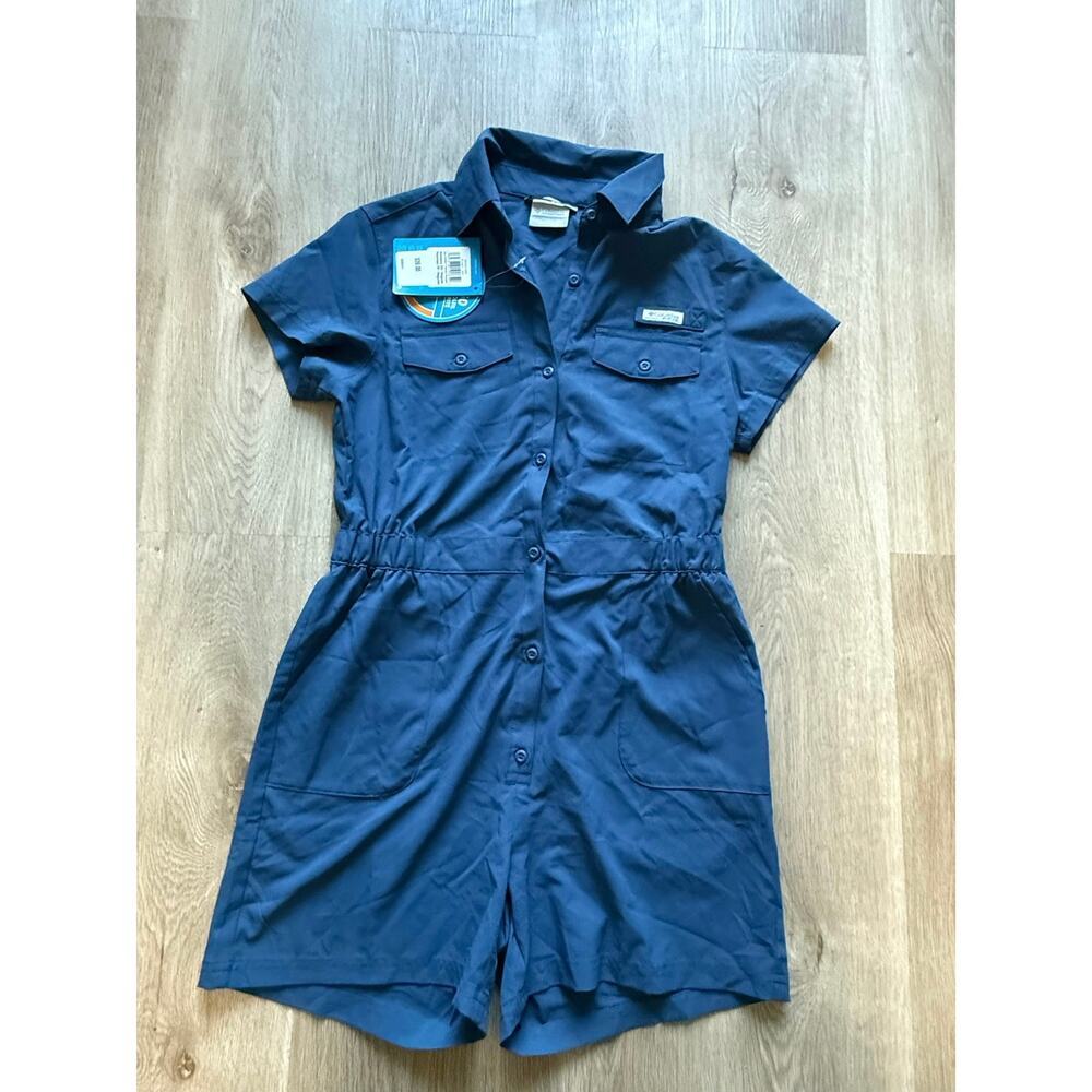 Columbia Sun Drifter Women’s Romper, Blue, size XS fishing, hiking, UPF 50, NWT